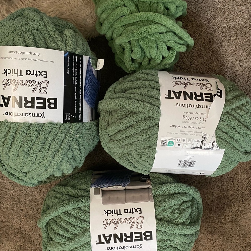 Blanket Extra Thick Yarn - Green